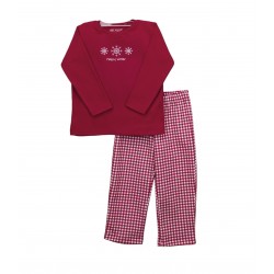 Pijama vichy rojo invierno