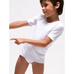 Camiseta infantil termal manga corta algodón