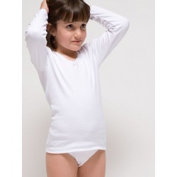 Camiseta termal para niña de manga larga