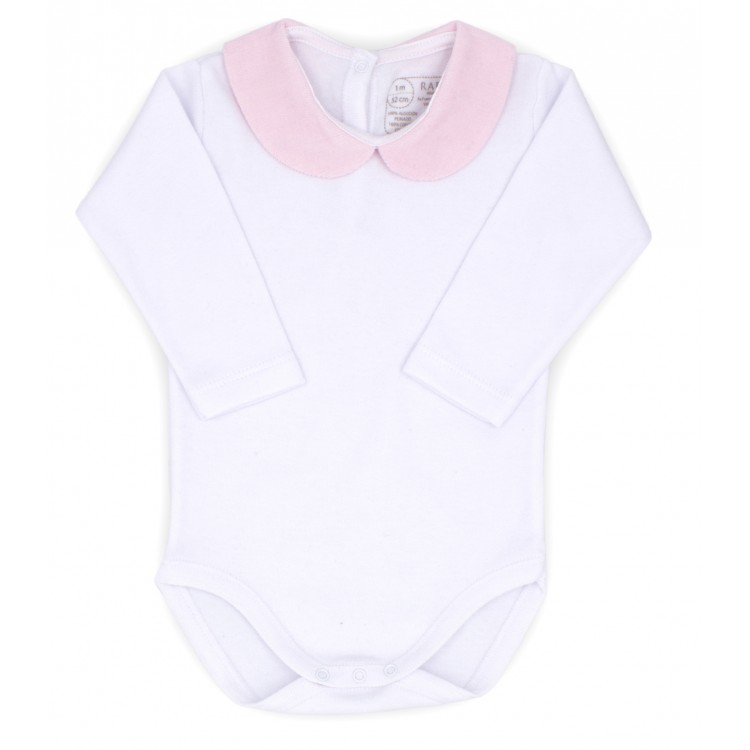 Body algodón cuello rosa micropana