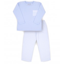 Pijama infantil algodón cuadro vichy