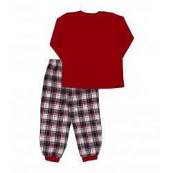 Pijama infantil invierno rojo vesubio