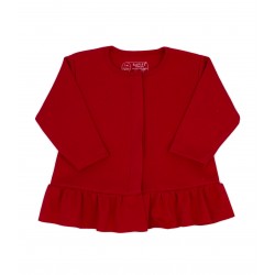 Chaqueta de punto bebé roja