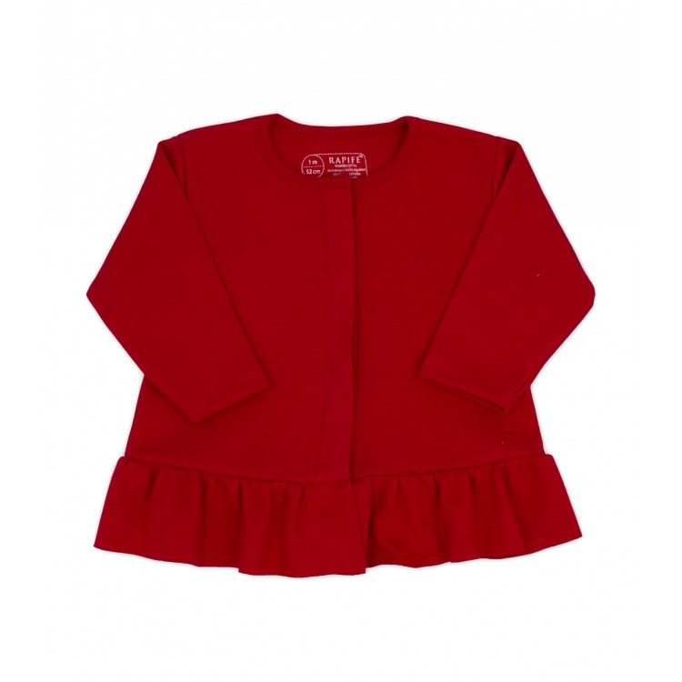 Chaqueta de punto bebé roja