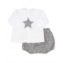 Conjunto de felpa motas y estrellas