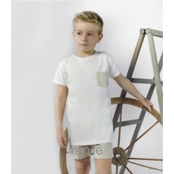 Pijama de comunión niño camel