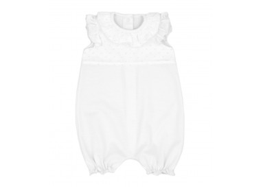 pelele blanco bebé con volantes