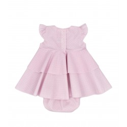 vestido con braguita bebé rosa