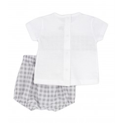 Conjunto vichy para niño verano