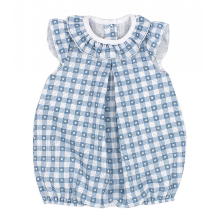 Pelele estampado vichy y margaritas Pelele estampado vichy y margaritas
