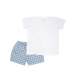 Conjunto cuadro vichy niño