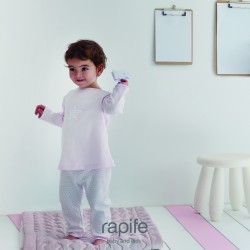 Pijama infantil invierno estrellas rosa