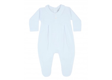 pelele celeste para bebé manga larga