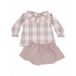 Conjunto blusa y falda de bebé Pimienta (5519W22)
