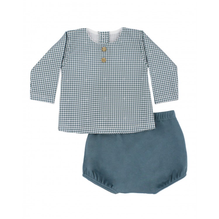 Conjunto blusa y bombacho de bebé Salvia (5718W22) Conjunto blusa y bombacho de bebé Salvia (5718W22)