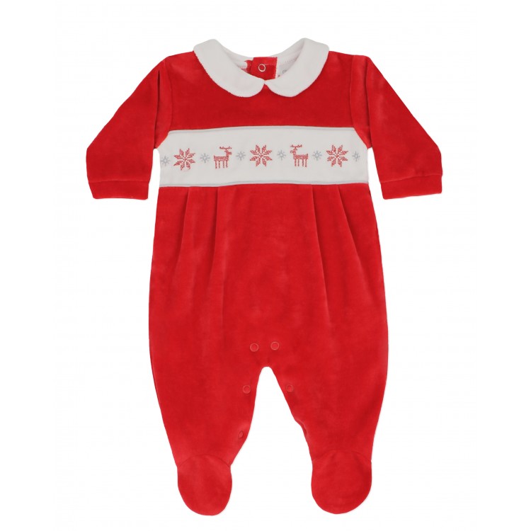 Pelele de algodón tundosado velour Tomillo (6053W22) Pelele de algodón tundosado velour Tomillo (6053W22)