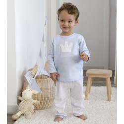 Pijama infantil invierno estampado coronas Cilantro (4554W22)