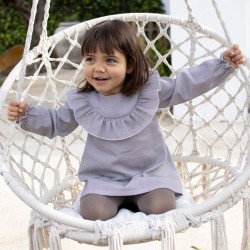 Vestido estampado espiga marrón chocolate