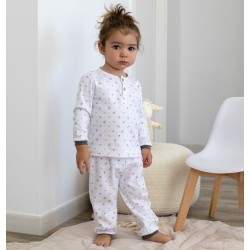 Pijama infantil invierno unisex estampado Menta (5254W22)