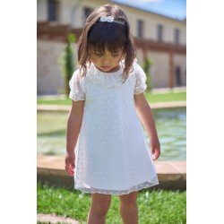 Vestido de ceremonia blanco bebé
