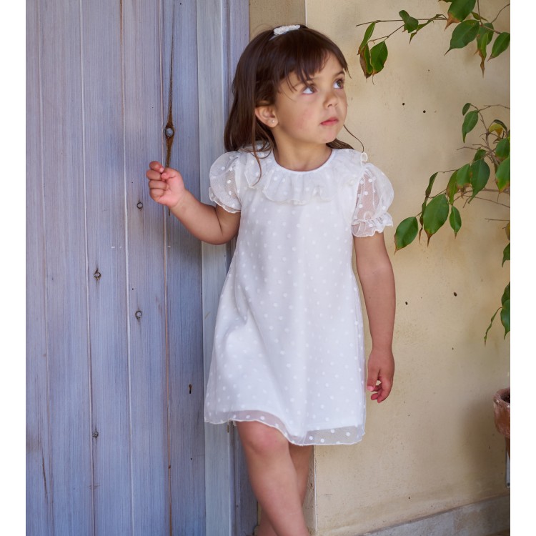 Vestido de bebé en tul de motas (5251) Vestido de bebé en tul de motas (5251)