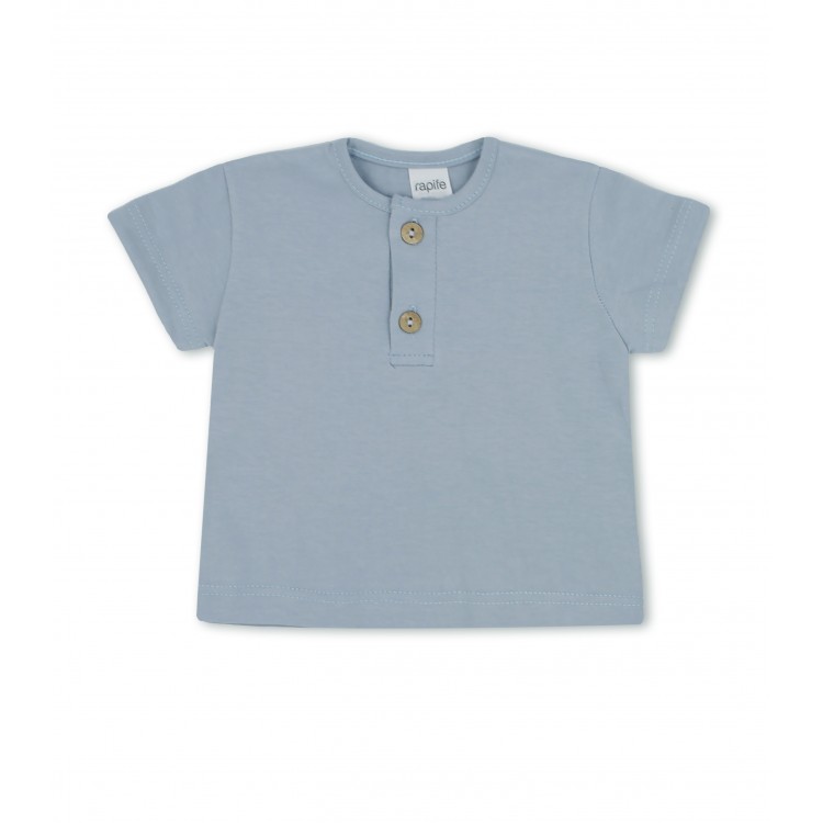 Camiseta manga corta bebé azul (5265_12) Camiseta manga corta bebé azul (5265_12)