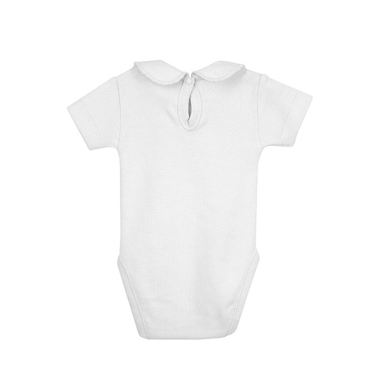 Newborn´s short sleeve one-piece with collar. Newborn´s short sleeve one-piece with collar.
