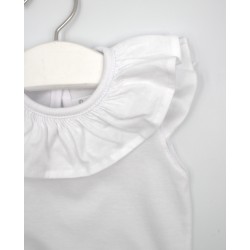 Body con cuello volante niña verano