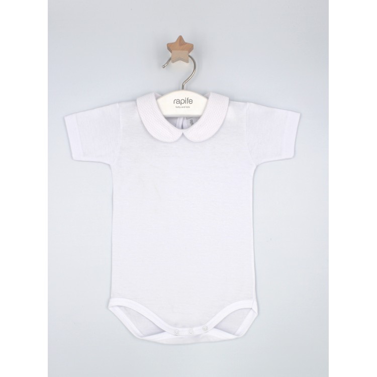Body de manga corta cuello piqué Body de manga corta cuello piqué