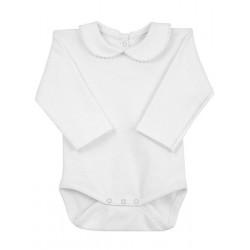Newborn´s long sleeve one-piece with collar.