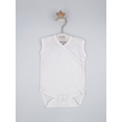 Sleeveless crossed body.