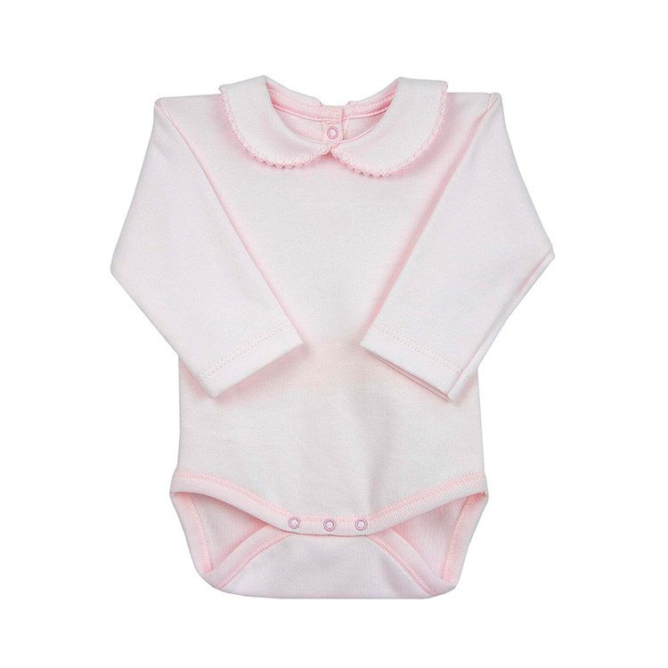Newborn´s long sleeve one-piece with collar. Newborn´s long sleeve one-piece with collar.