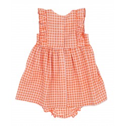 Vestido vichy naranja