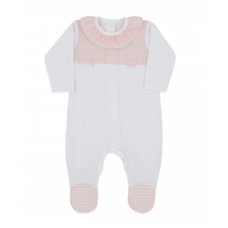 Pelele bebé manga larga vichy