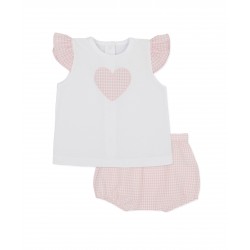 Conjunto bebé 2 piezas Vichy rosa