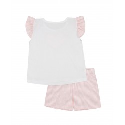 Conjunto de verano vichy rosa Dalia (4451S23)