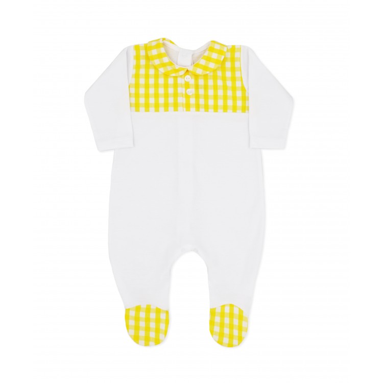Pelele punto primavera verano vichy amarillo Margarita (4804S23) Pelele punto primavera verano vichy amarillo Margarita (4804S23)