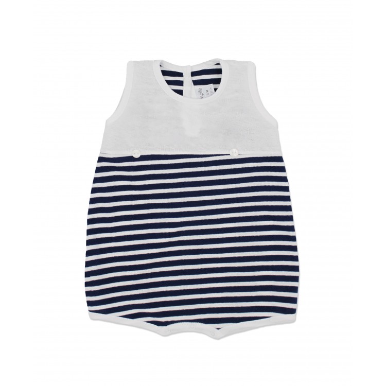 Pololo de bebé sport punto piqué rayas marino. (5312S23_92) Pololo de bebé sport punto piqué rayas marino. (5312S23_92)