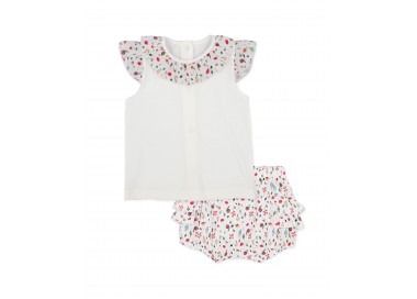 conjunto verano infantil floral