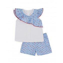 Conjunto infantil de verano estampado marinero (4651S23)