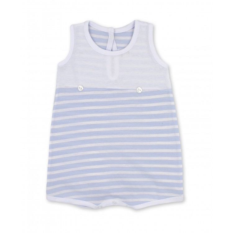 Pelele verano rayas celeste