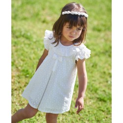 Vestido bebé tejido bordado floral  (5250)