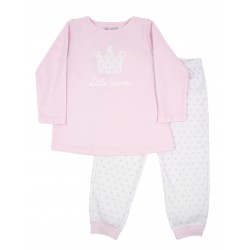 Pijama infantil invierno estampado coronas Cilantro (4555W22)