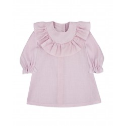 Vestido estampado bebé rosa