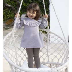 Vestido estampado espiga marrón chocolate