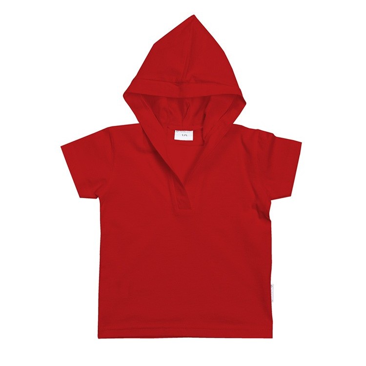 Unisex short sleeve hooded t-shirt.