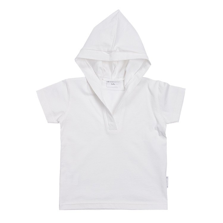 Unisex short sleeve hooded t-shirt.