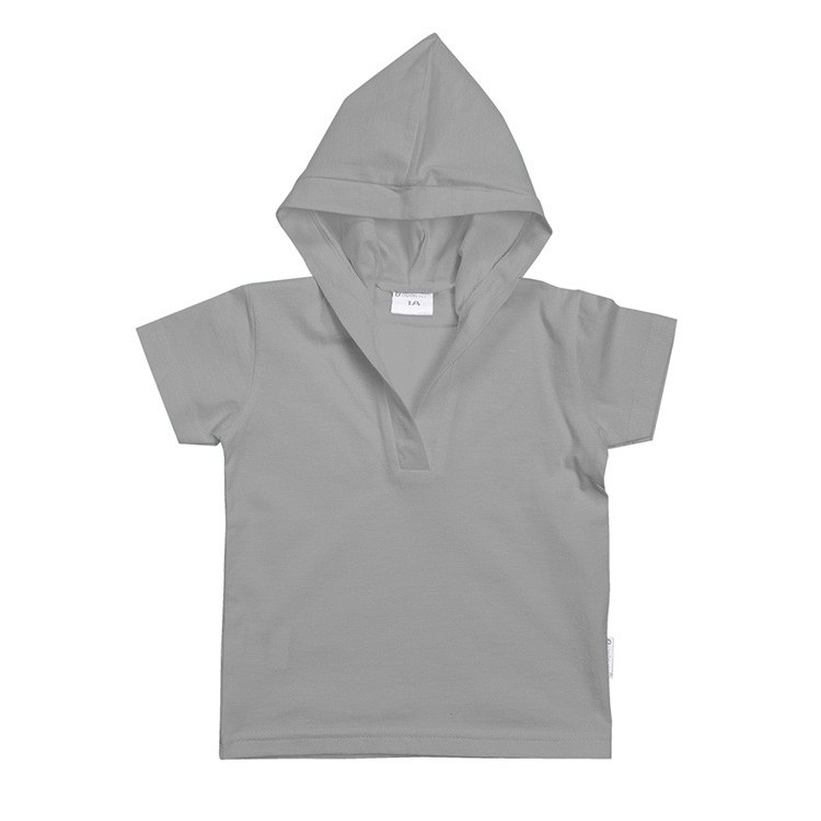 Unisex short sleeve hooded t-shirt.