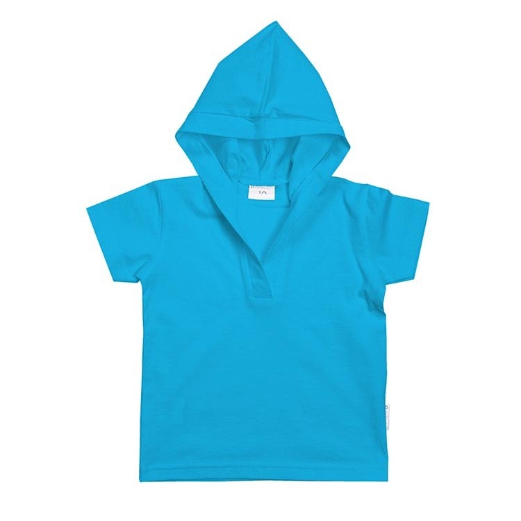 Unisex short sleeve hooded t-shirt.