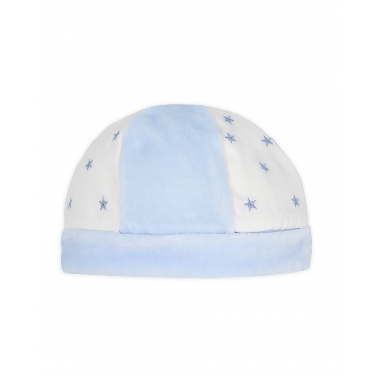 Gorrito bebé recién nacido tundosado y bordado de estrellas Canela (6046W22_16) Gorrito bebé recién nacido tundosado y bordado de estrellas Canela (6046W22_16)